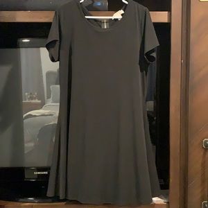 Black short sleeve Michael Kors a-line dress.
